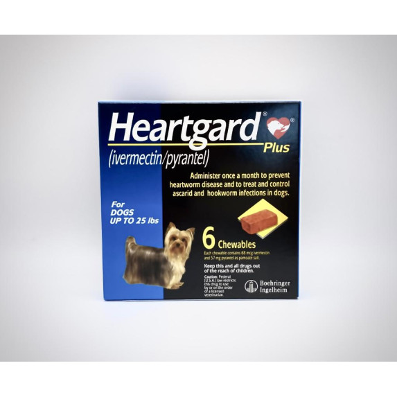 HEARTGARD® Plus For DOGS UP TO 25lbs 