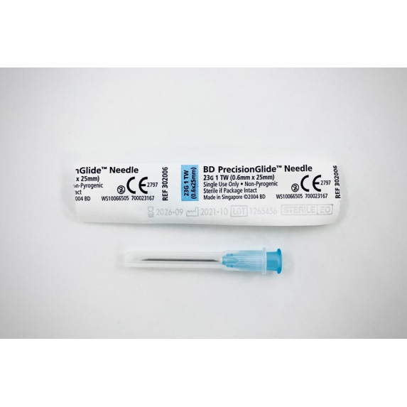 BD PrecisionGlide™ Needle 23G 1 TW (Blue) BD PrecisionGlide™ Needle 23G 1 TW (Blue)