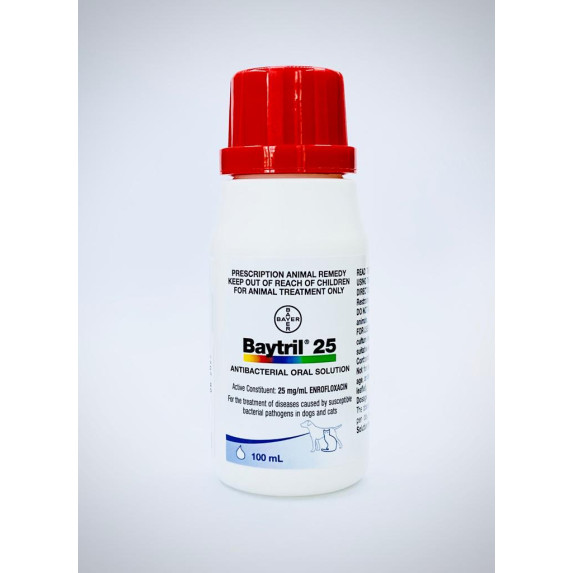 Enrofloxacin ( Baytril® ) 25mg/mL Oral Solution